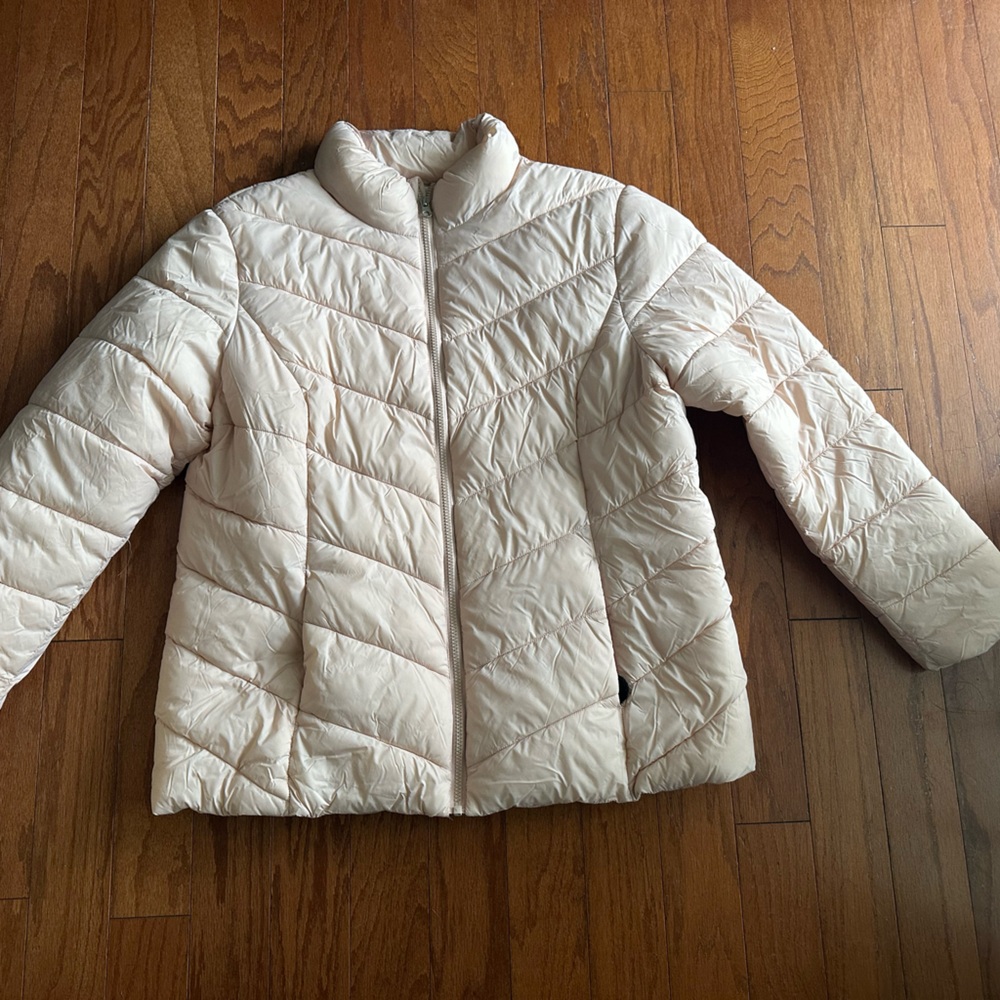 Light pink puffer jacket